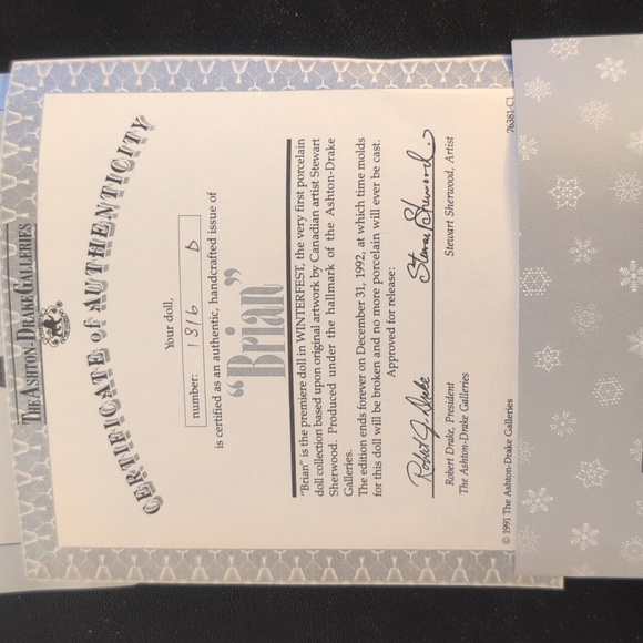 Vintage "Brian" Winterfest Porcelain Doll - Picture 10 of 16